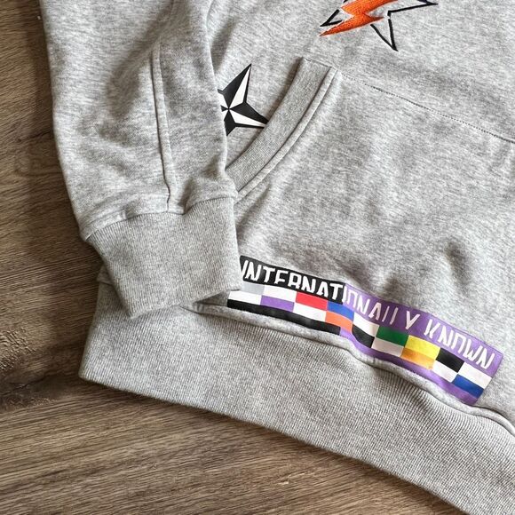 NWOT Born Fly Heather Autobahn Hoodie Pullover Mens Size Small Gray - Picture 2 of 9